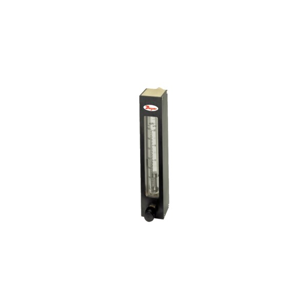 Rotatable scale flowmeter, max. flow rate 30 SCFM (900 SLPM) air, 5 GPM (20 LPM) water.